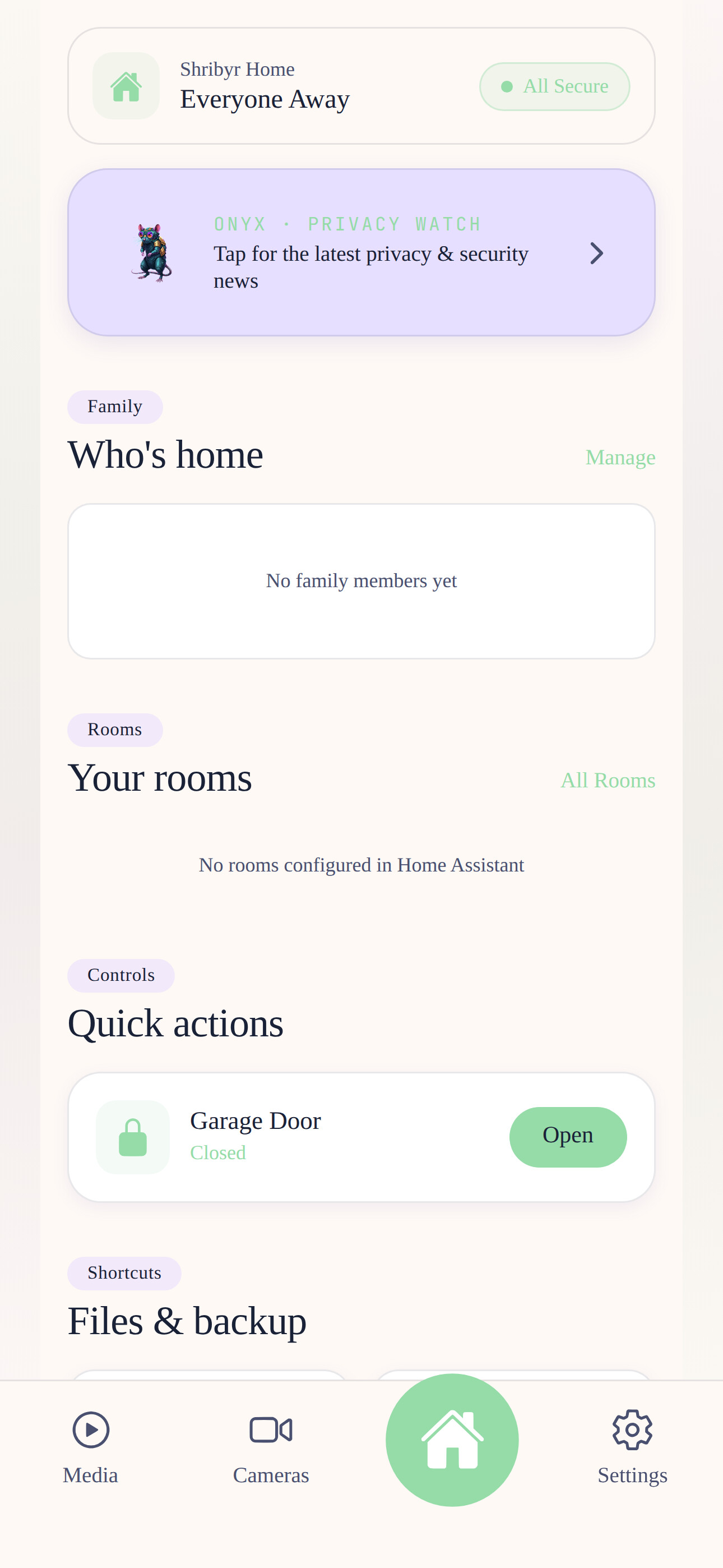 The Shribyr app on iPhone